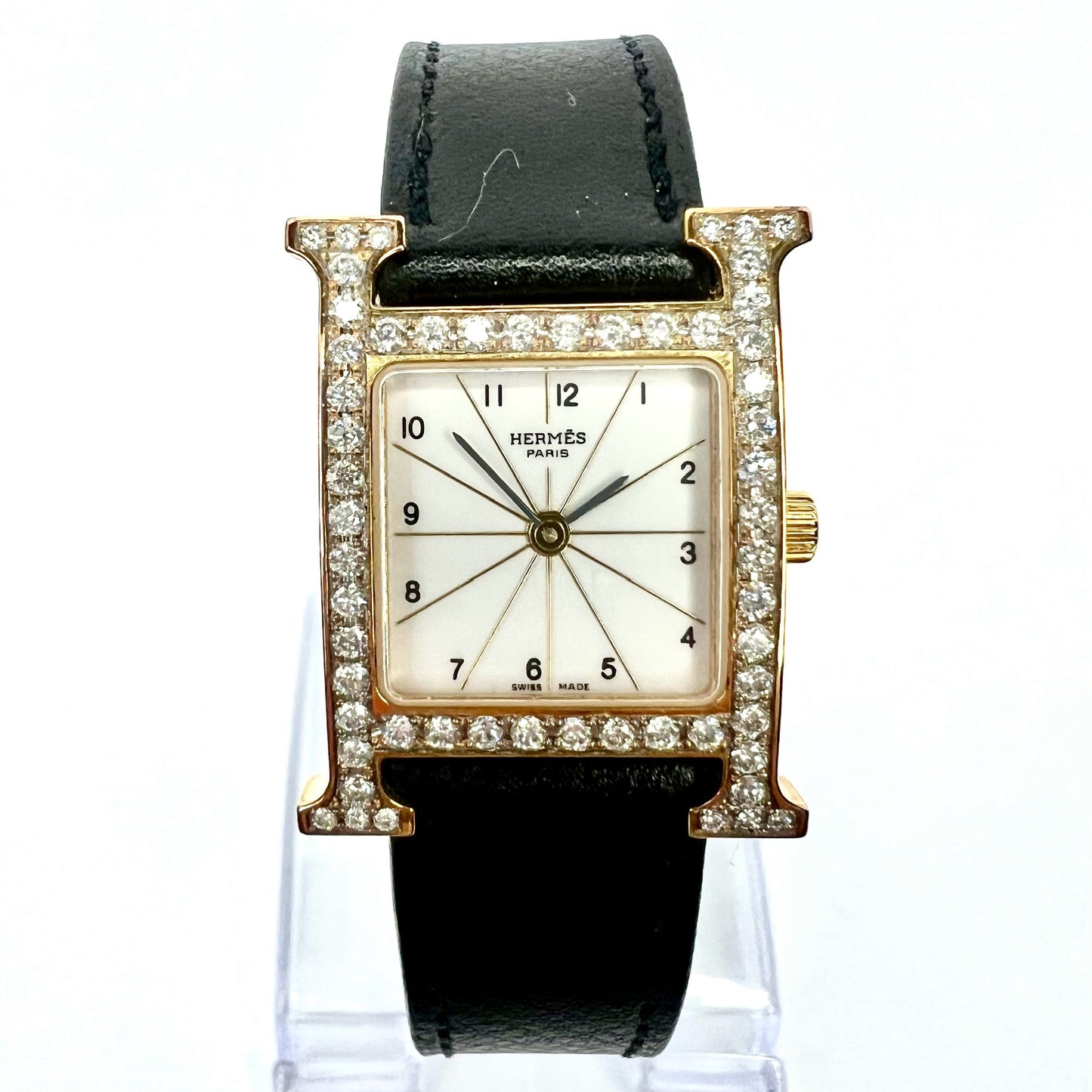 HERMÈS HEURE H 25mm Two Tone 0.92TCW DIAMONDS Watch