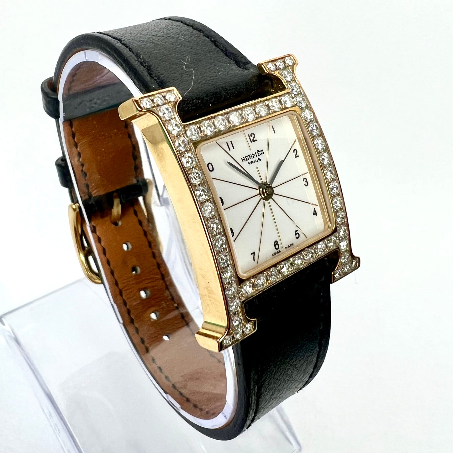 HERMÈS HEURE H 25mm Two Tone 0.92TCW DIAMONDS Watch
