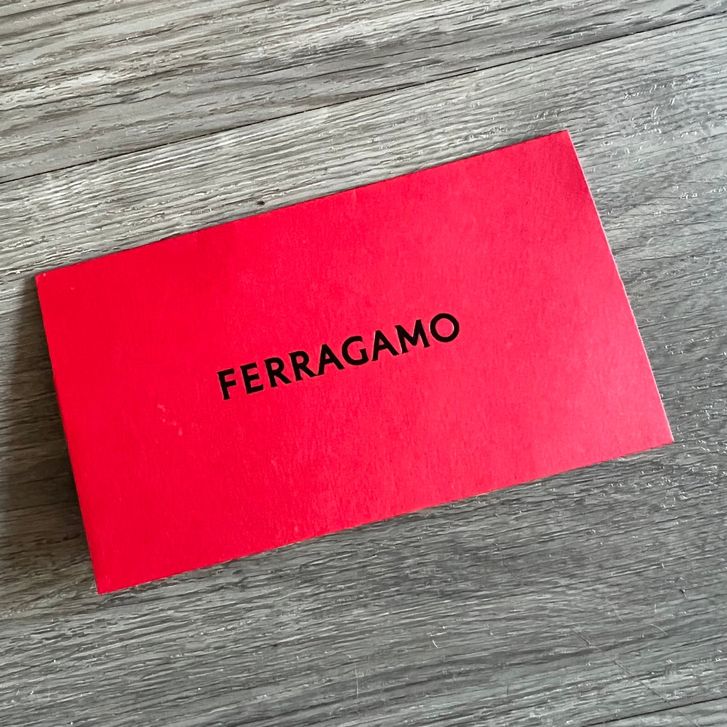 FERRAGAMO Red Storage Gift Box w/ Tissue & Receipt/Authentication Card Envelope