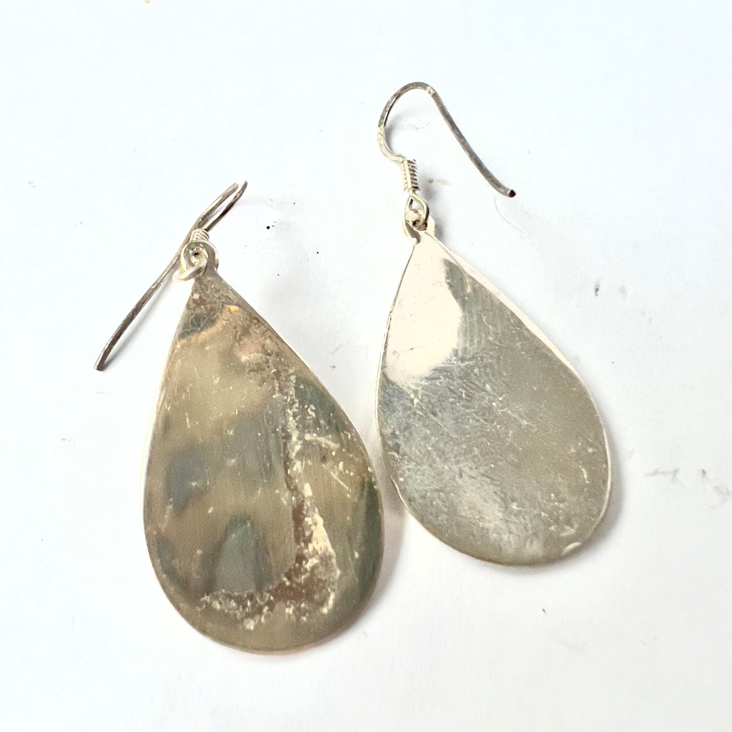 925 Sterling Silver Teardrop Earrings 5.40g