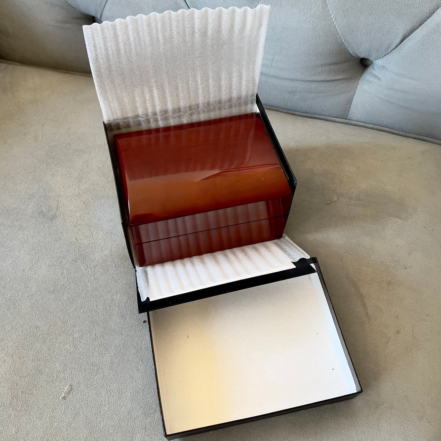 TIME TRIP Laminated Brown Wooden Box + Outer Box