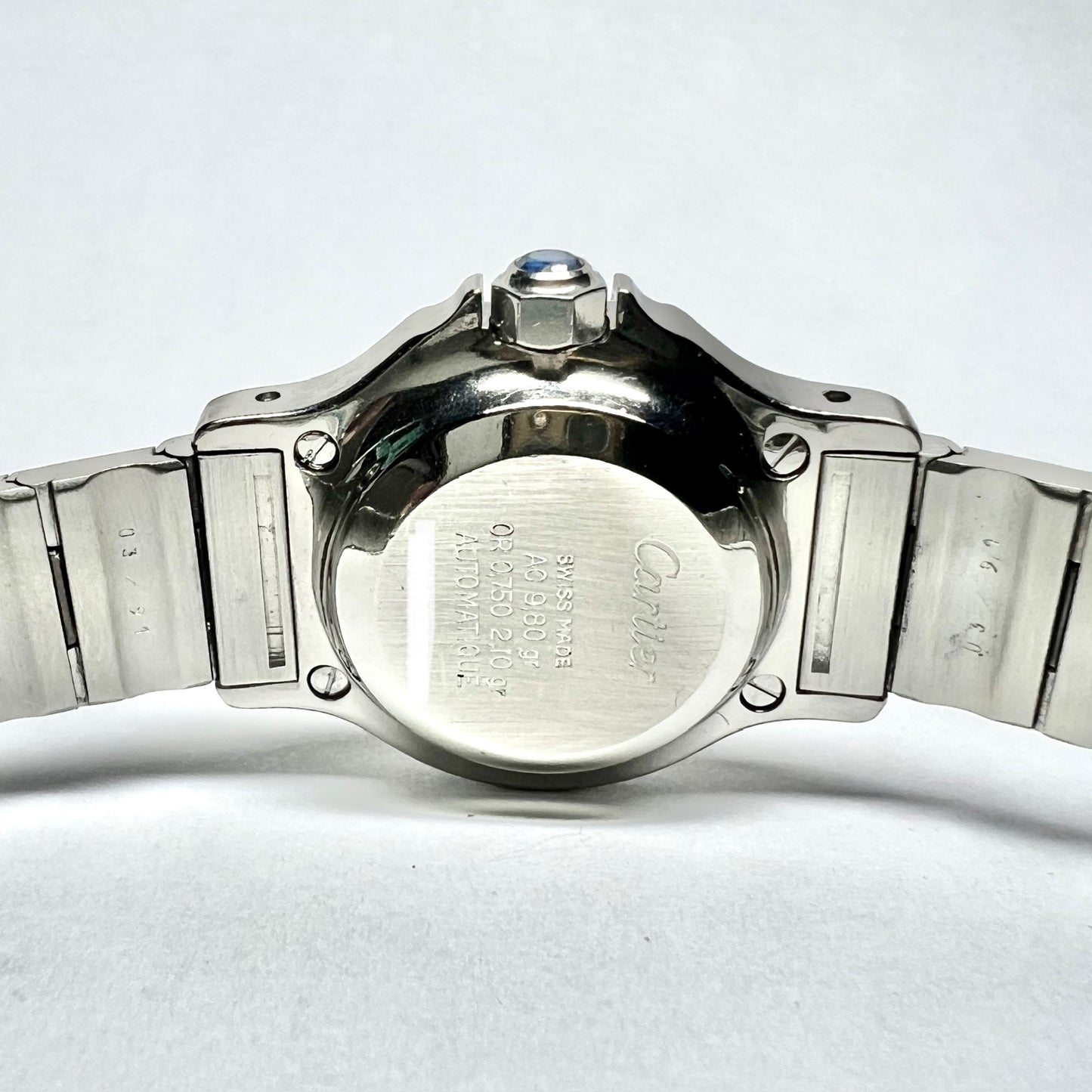 CARTIER SANTOS OCTAGON Automatic 25mm 2 Tone 0.32TCW DIAMOND Watch