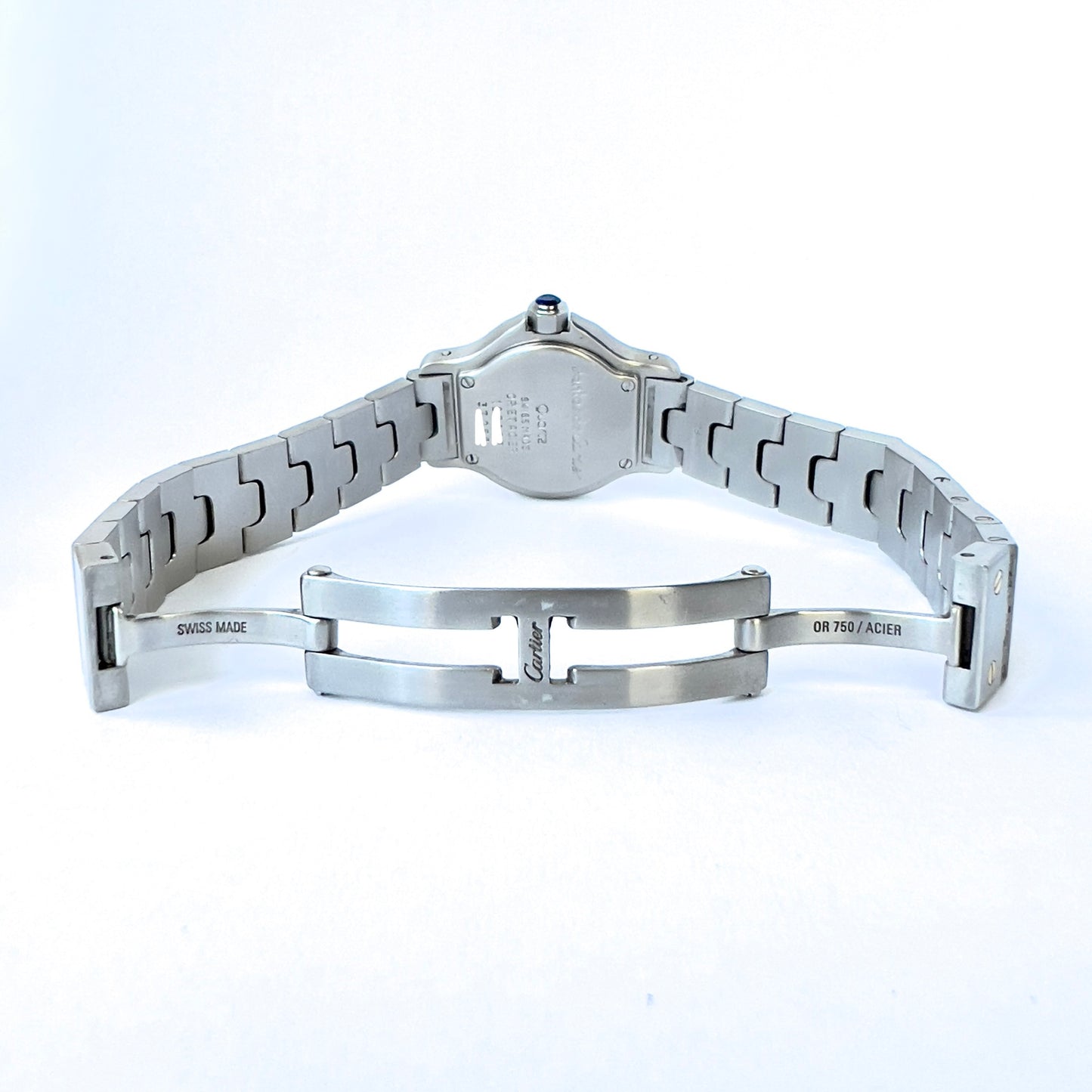 CARTIER SANTOS OCTAGON 25mm Quartz 2 Tone 0.40TCW Diamond Watch
 NEW Model