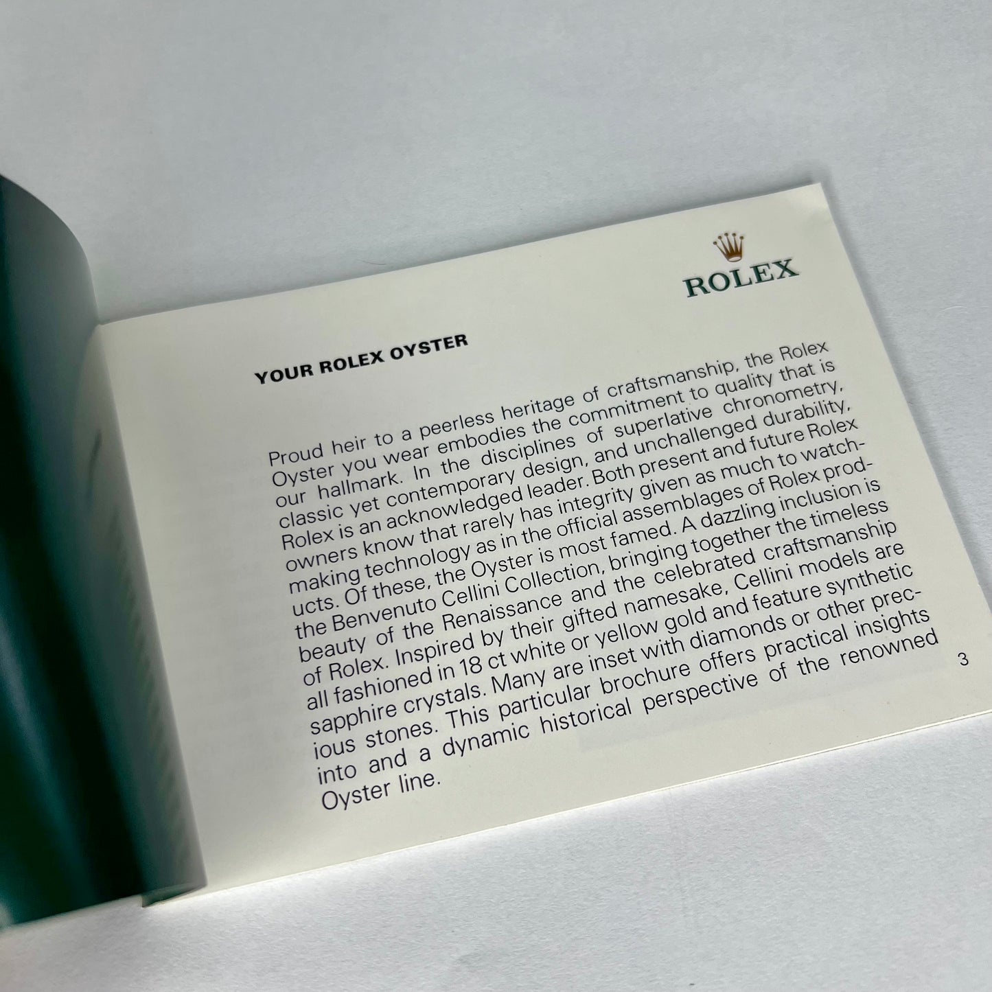 YOUR ROLEX OYSTER Booklet English 2004