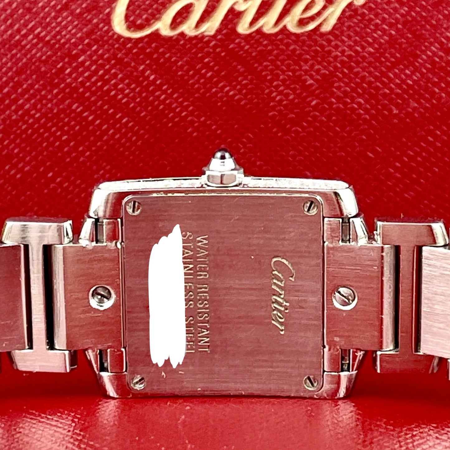 CARTIER TANK FRANCAISE Quartz 20mm Steel 6.2TCW Full DIAMOND Watch