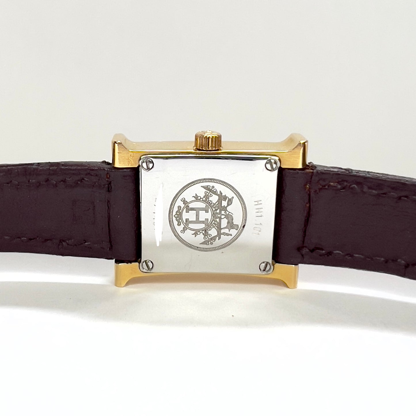 HERMES HEURE H Mini Quartz 20mm Two Tone 0.48TCW DIAMOND Watch
