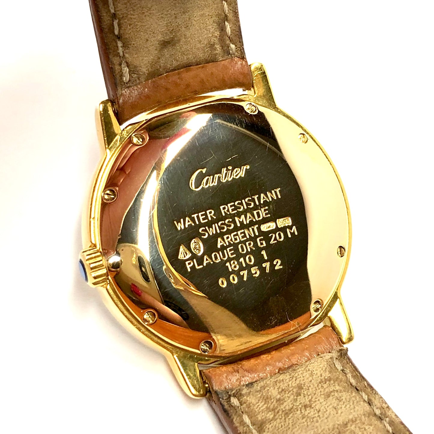 Must De CARTIER Quartz 18K Electroplated 1.59TCW F-G VS-SI DIAMOND Ladies Watch