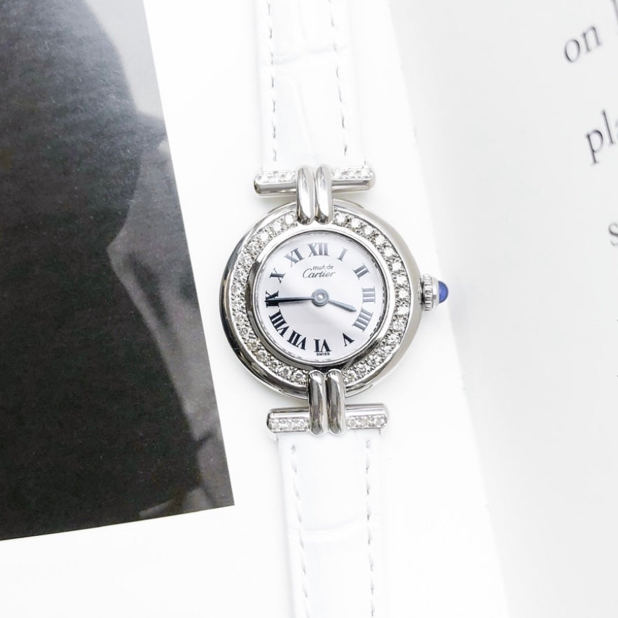 CARTIER COLISÈE Quartz 24mm Silver 0.61TCW Diamond Watch
