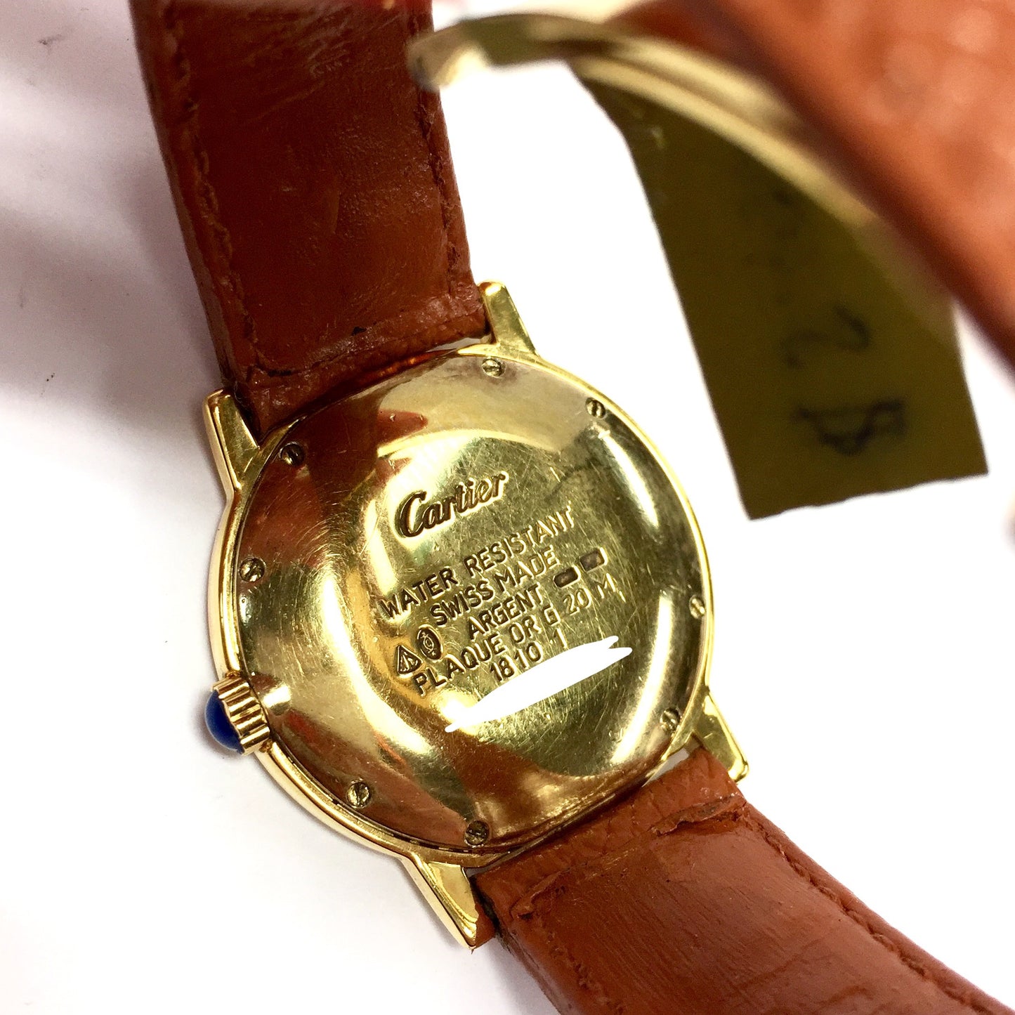CARTIER RONDE 32mm Quartz GP Silver DIAMONDS & Red Rubies Watch