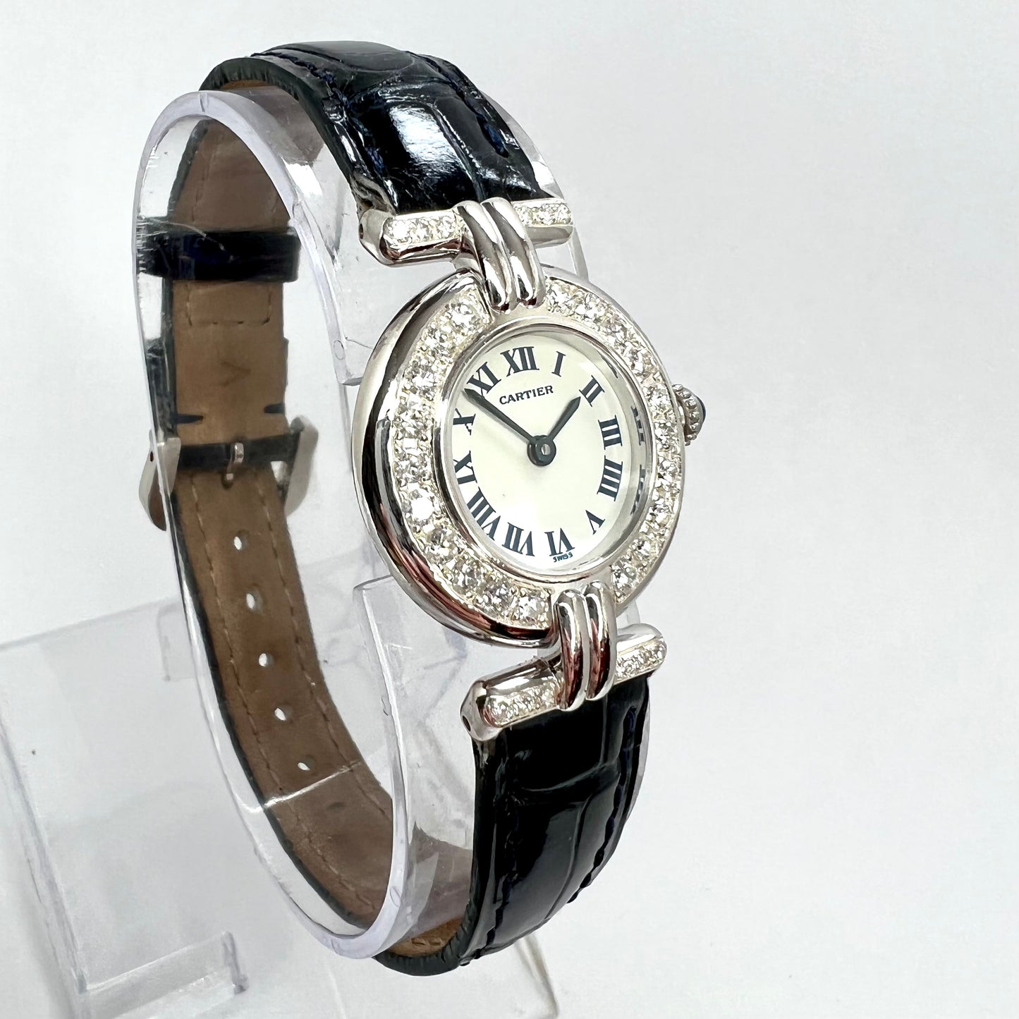 CARTIER COLISÈE Quartz 24mm Silver 0.61TCW Diamond Watch