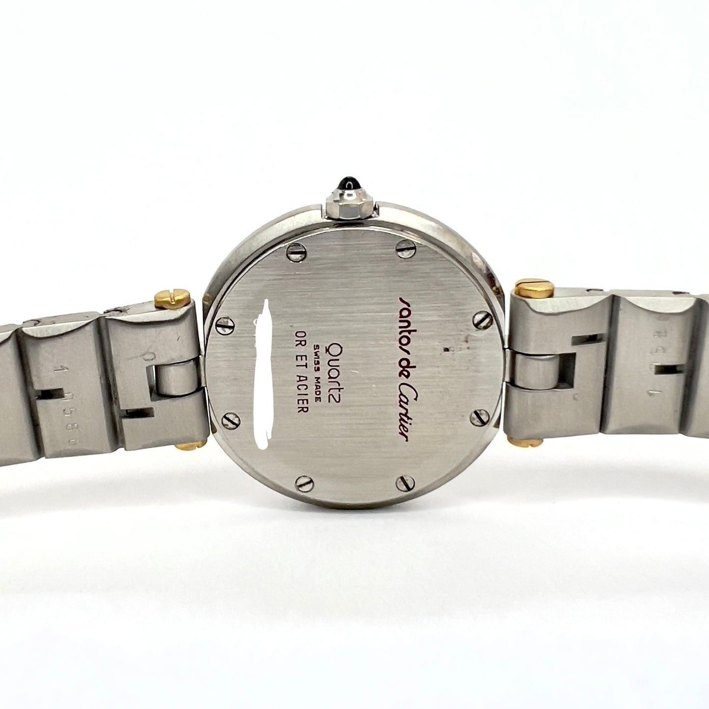 CARTIER SANTOS RONDE Quartz 27mm 2 Tone 0.40TCW DIAMOND Watch