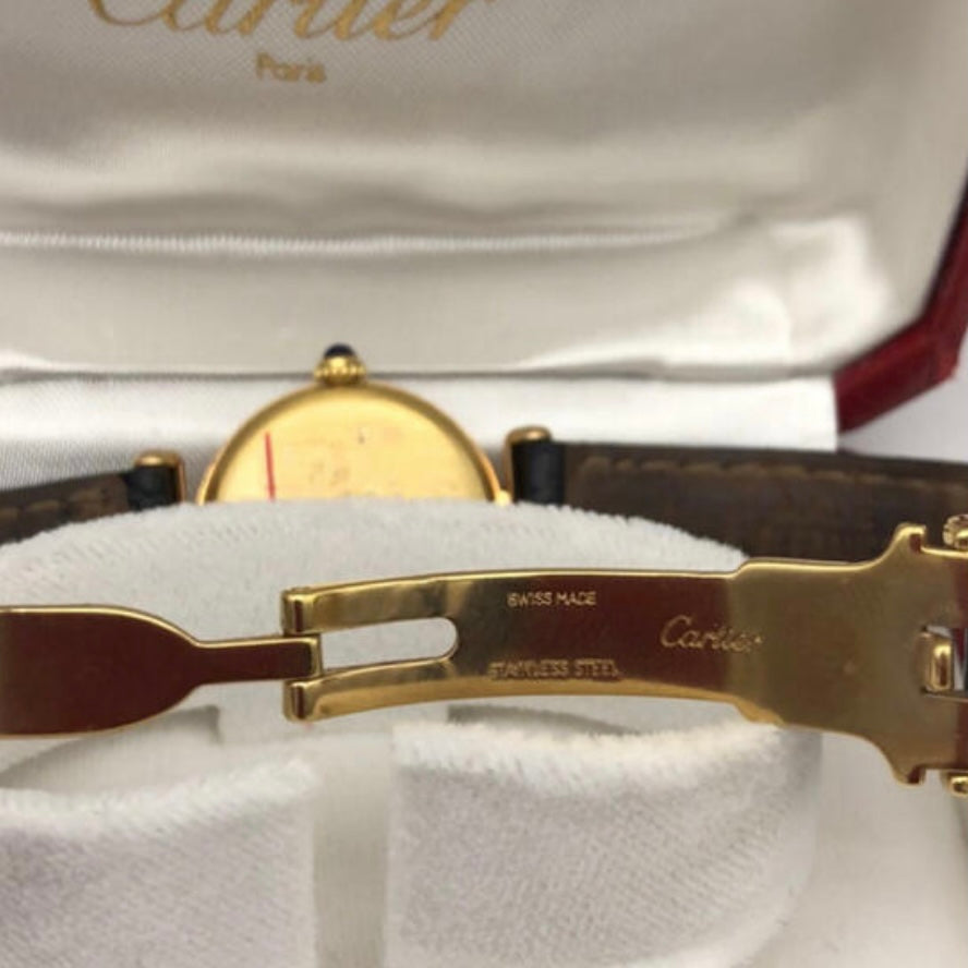 CARTIER VERMEIL COLISÈE GP Argent Watch 0.90TCW DIAMONDS