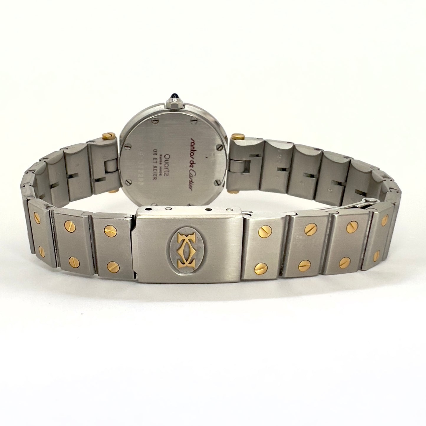 CARTIER SANTOS RONDE Quartz 27mm 2 Tone 0.40TCW DIAMOND Watch