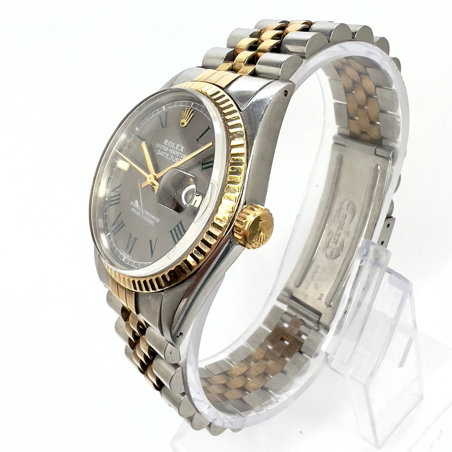 ROLEX Oyster Perpetual DATEJUST Automatic Wimbledon Dial 36mm 2 Tone Watch