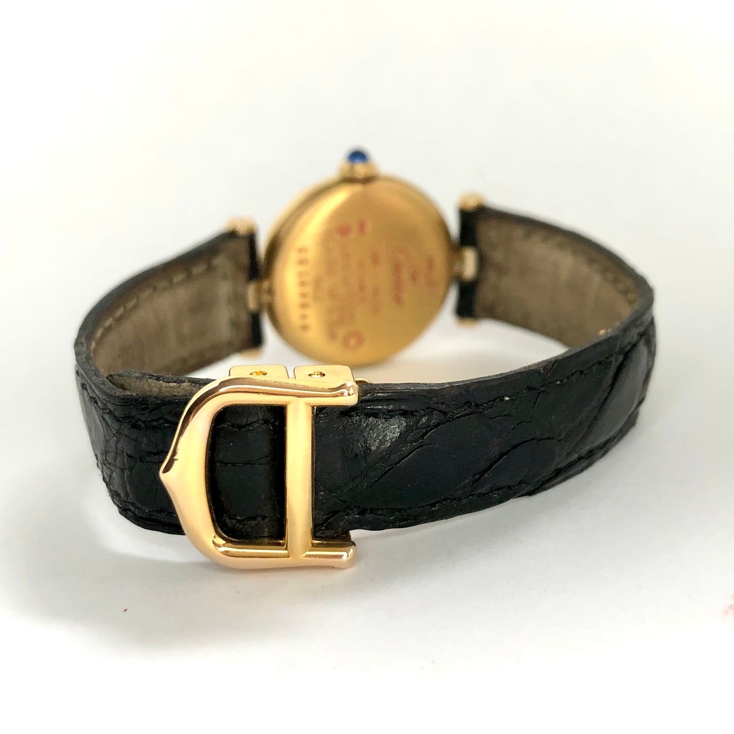MUST DE CARTIER VERMEIL Quartz 24mm GP Argent 0.58TCW Diamond Watch