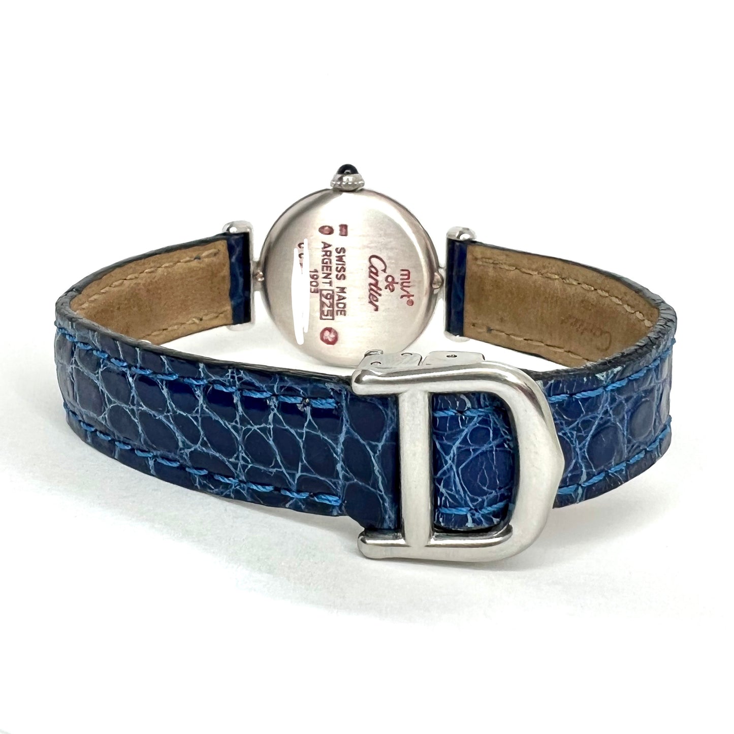 CARTIER COLISÈE Quartz 24mm Silver DIAMONDS & Blue SAPPHIRES Watch