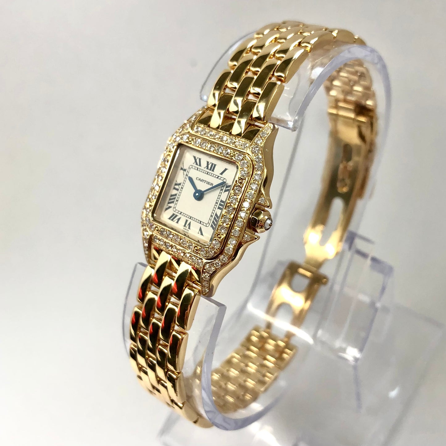 CARTIER PANTHERE Quartz 23mm 18K Yellow Gold 0.9TCW DIAMOND Watch