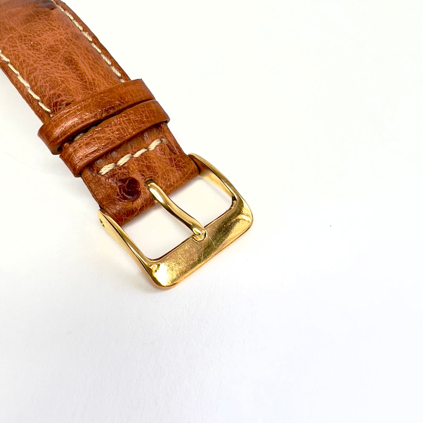 CARTIER TANK AMERICAINE Quartz 18K Yellow Gold Moon Phase Watch