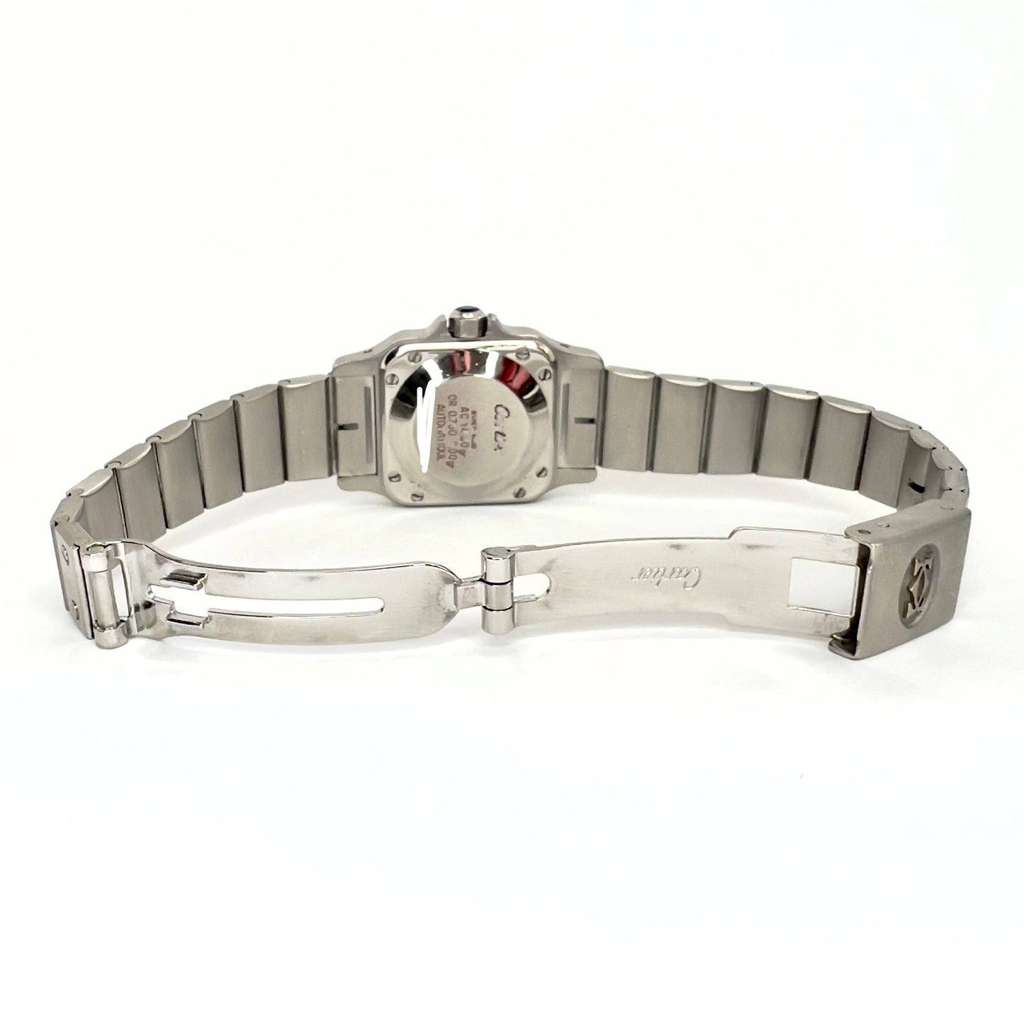 CARTIER SANTOS GALBEE 24mm Automatic Steel 0.69TCW Diamond Watch