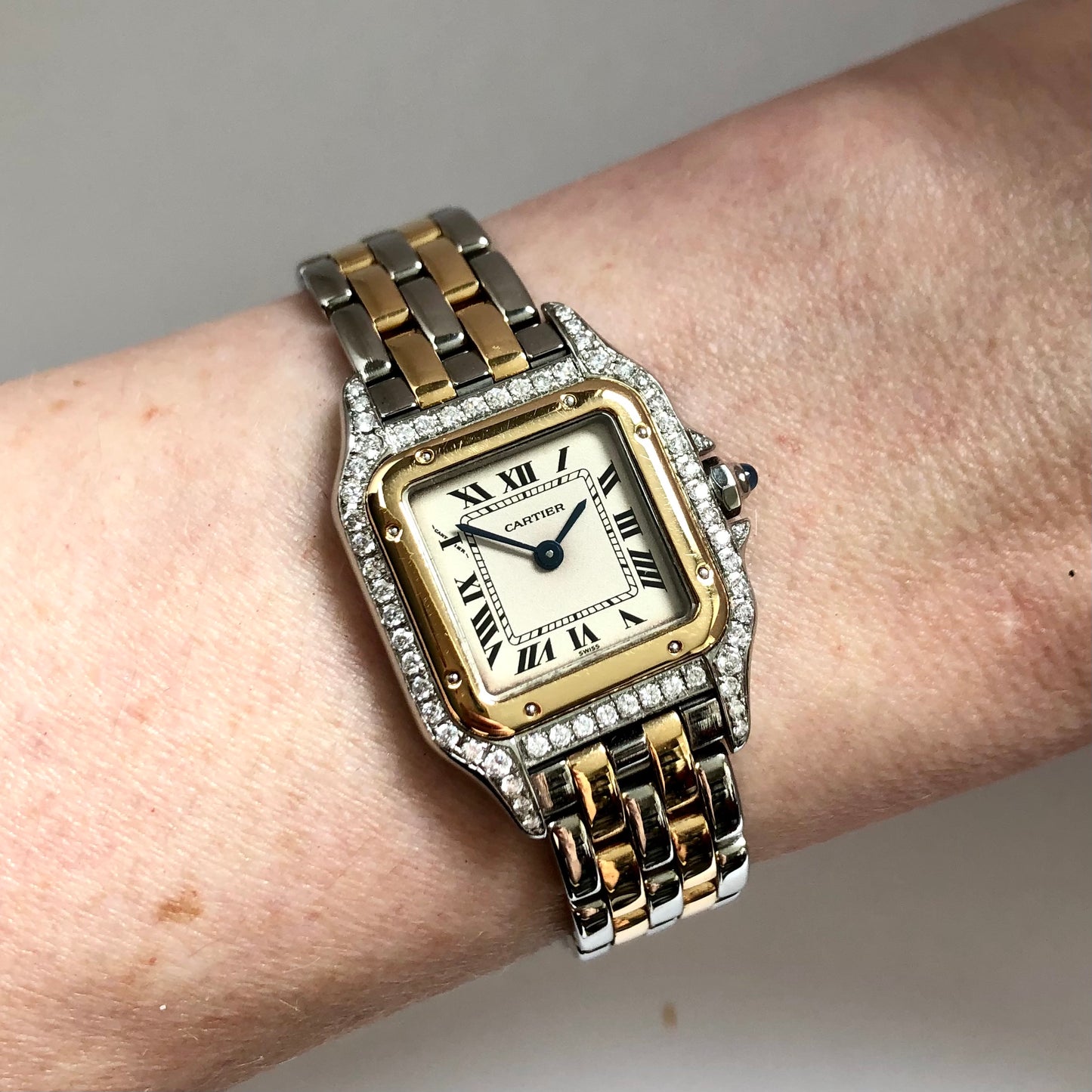 CARTIER PANTHÉRE Quartz 23mm 2 Row Gold 0.54TCW Diamond Watch