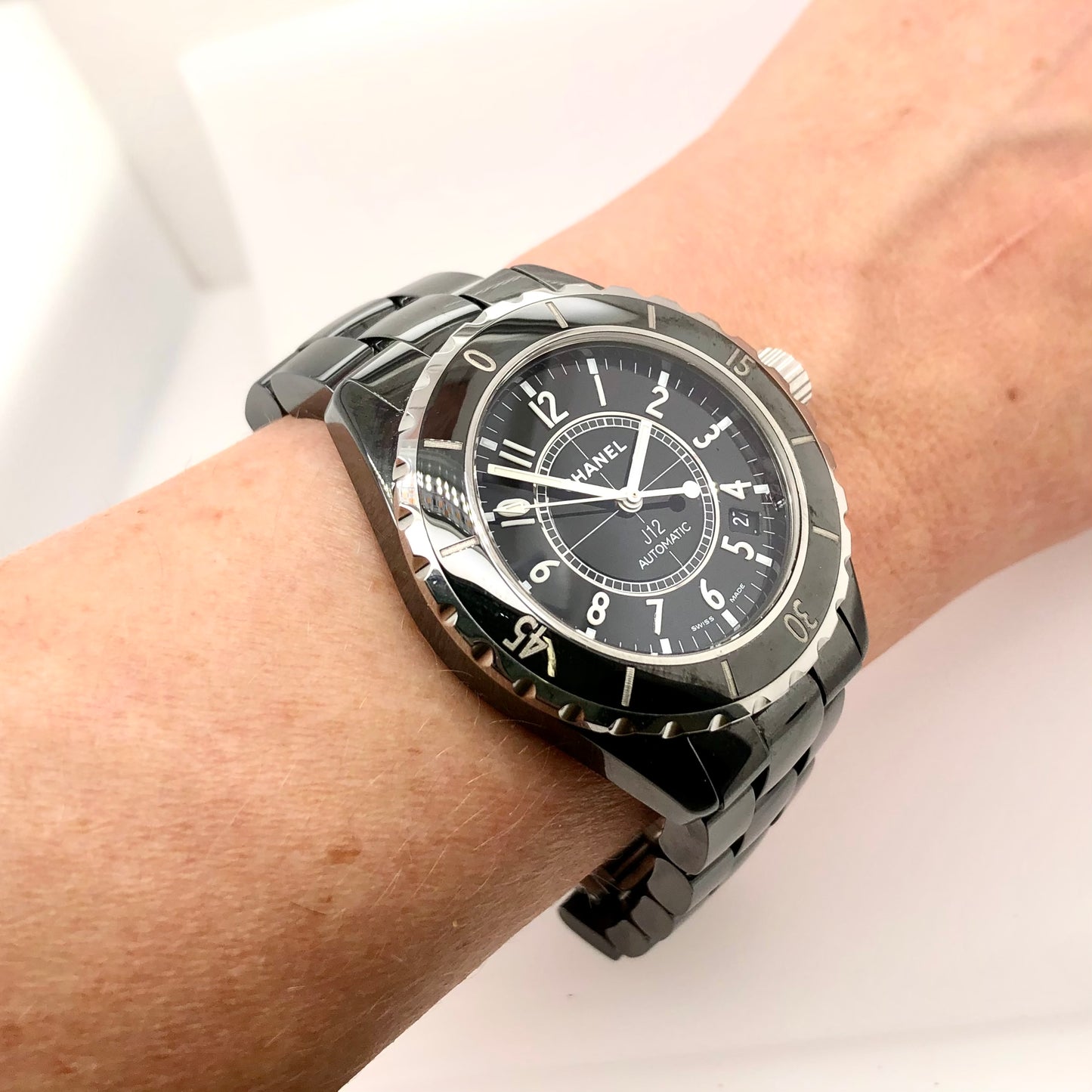 CHANEL J12 Automatic 32mm Black Ceramics & Steel Watch