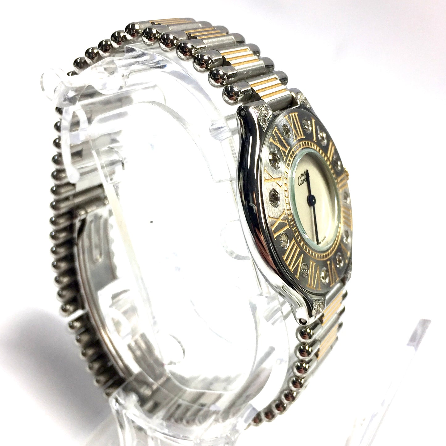 CARTIER MUST 21 Quartz 28mm 2 Tone Diamond Watch
