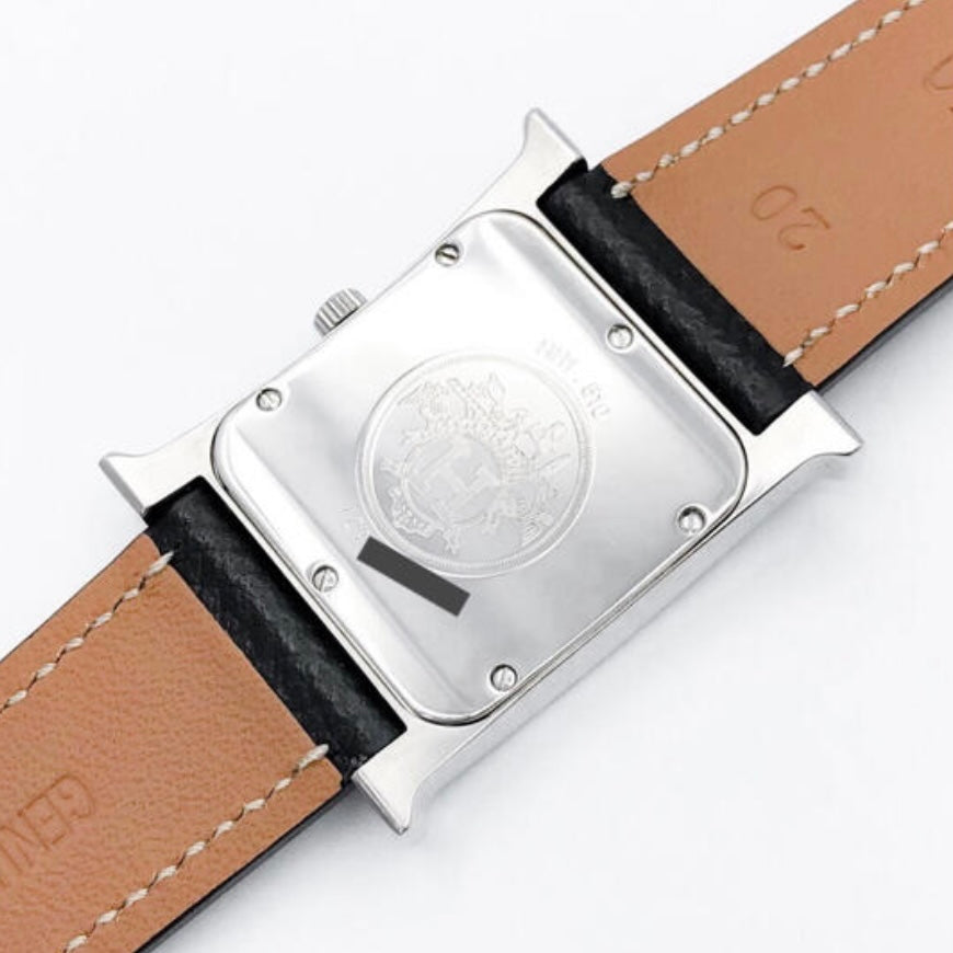 HERMÈS HEURE H Steel 0.91TCW DIAMOND Bezel Watch