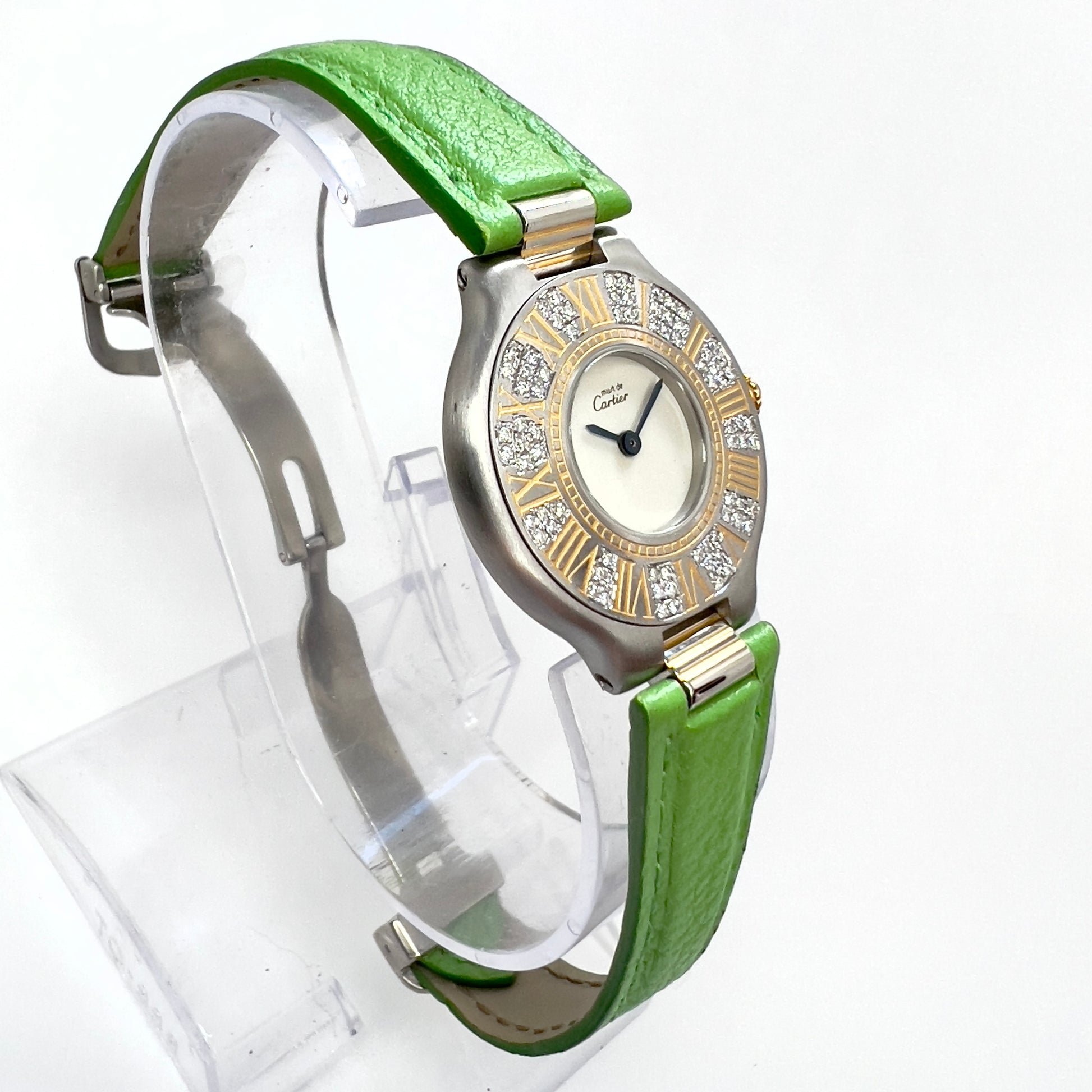 CARTIER MUST 21 Quartz 28mm 0.41TCW Diamond Watch
