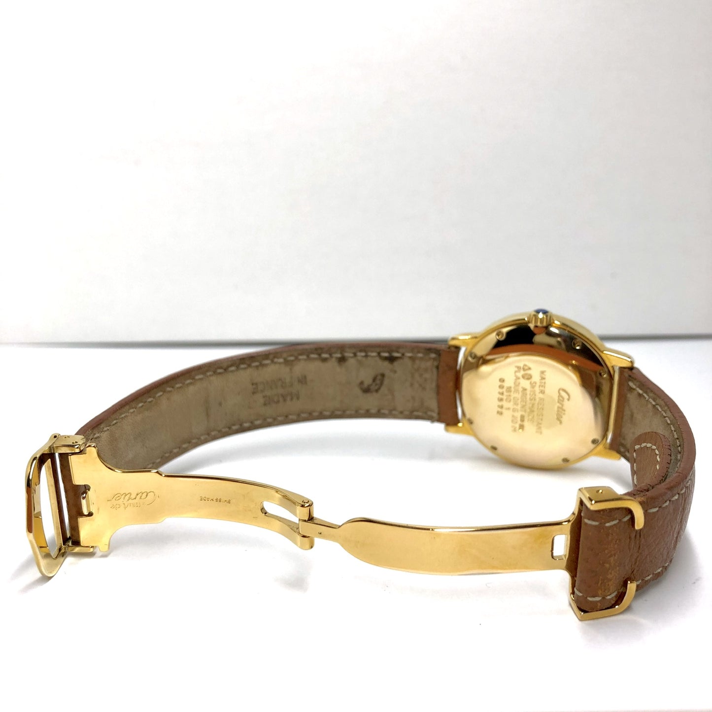 Must De CARTIER Quartz 18K Electroplated 1.59TCW F-G VS-SI DIAMOND Ladies Watch