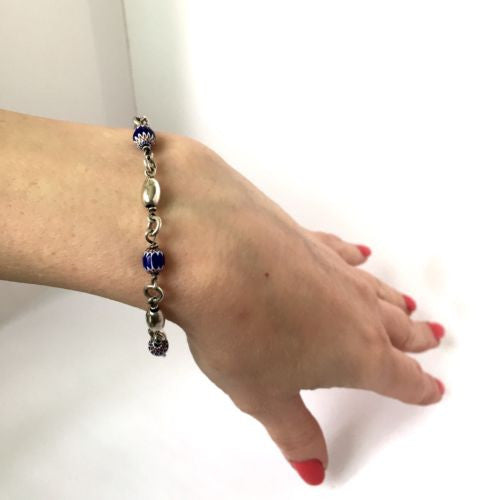 925 Sterling Silver BRACELET Made In ITALY 6g, Stamped 925, 7.5 Inches Long