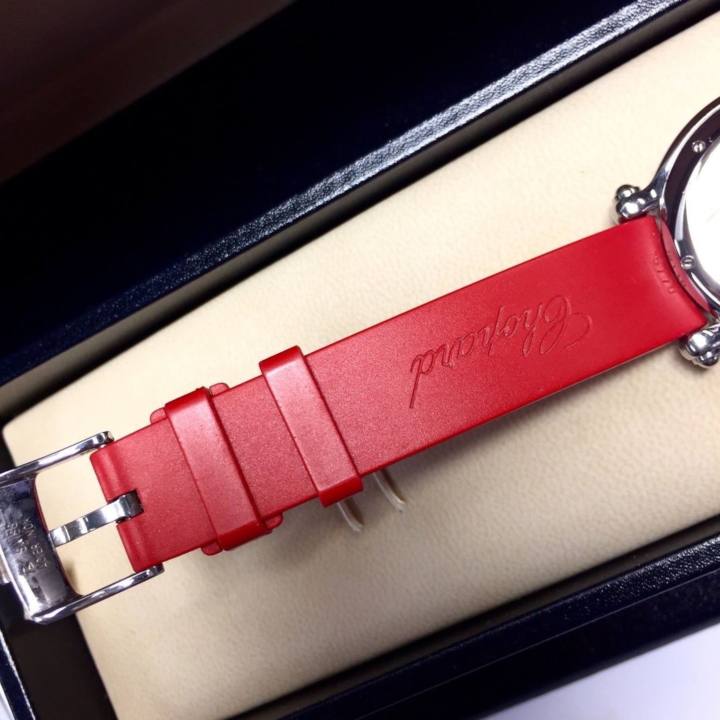 CHOPARD HAPPY SPORT Quartz 32mm Steel Blue Sapphires Watch
