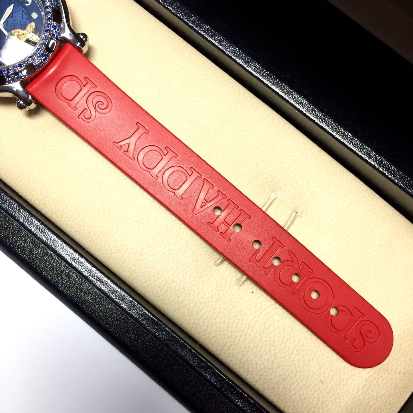 CHOPARD HAPPY SPORT Quartz 32mm Steel Blue Sapphires Watch