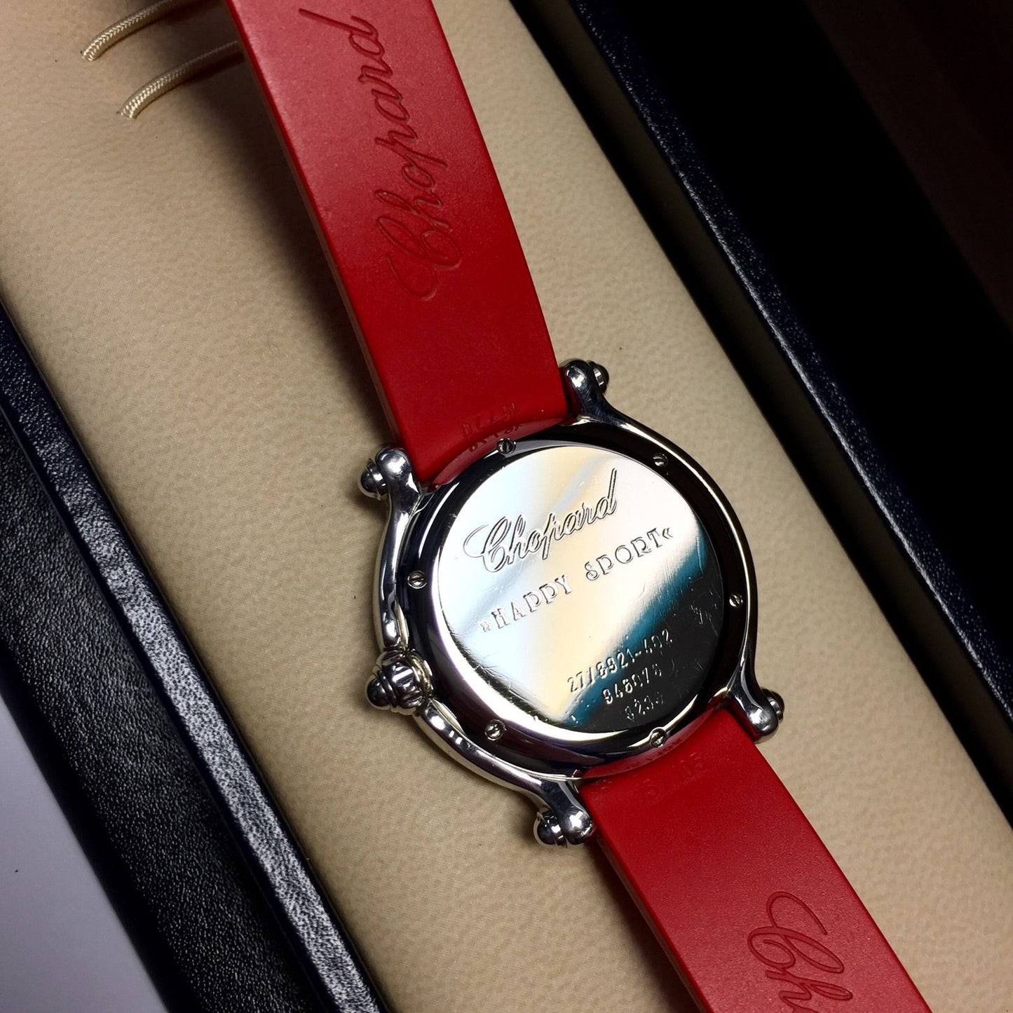 CHOPARD HAPPY SPORT Quartz 32mm Steel Blue Sapphires Watch