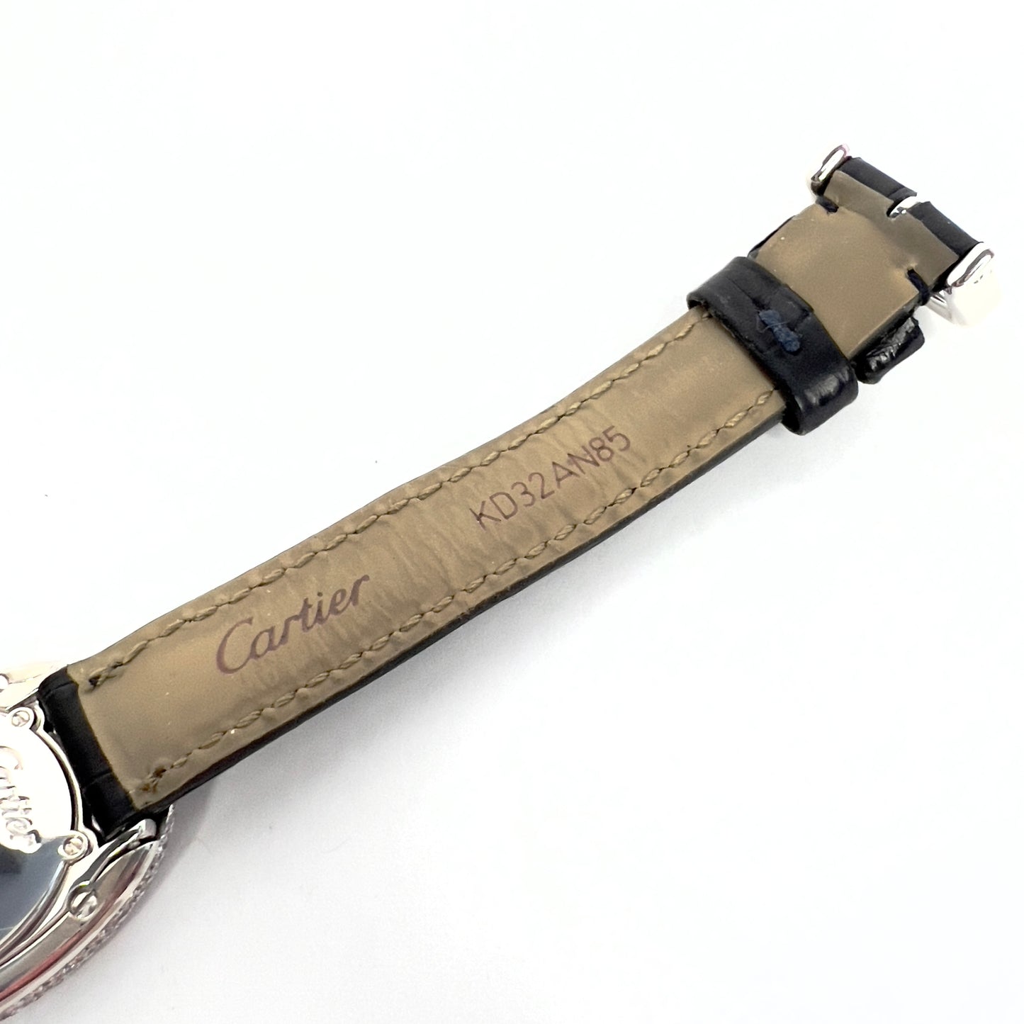 CARTIER BAIGNOIRE Quartz 18K White Gold 23mm 2.02TCW Diamond Watch
