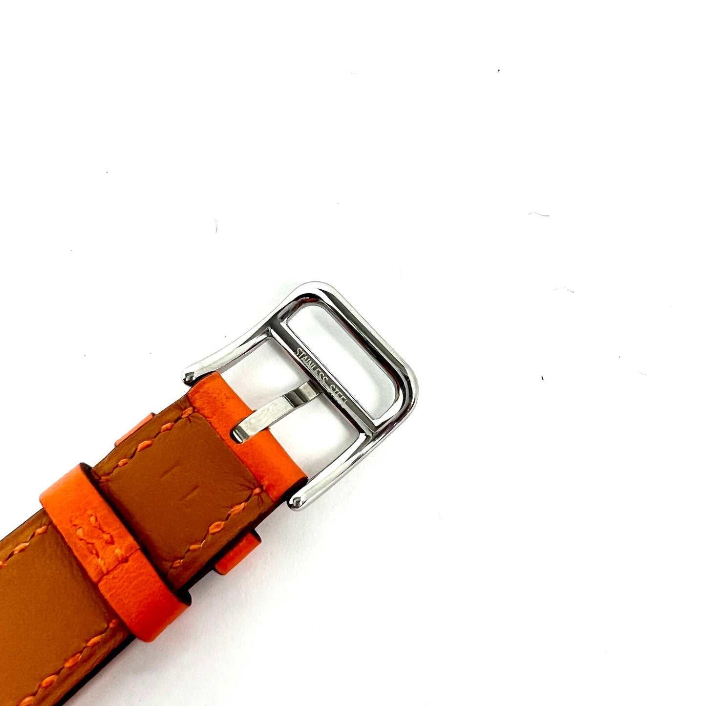HERMES HEURE H 25mm Steel Watch 0.91TCW DIAMOND Bezel