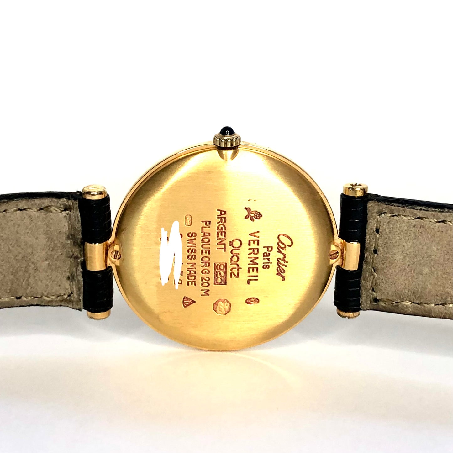 MUST DE CARTIER VERMEIL Quartz 24mm GP Argent 0.78TCW Diamond Watch
