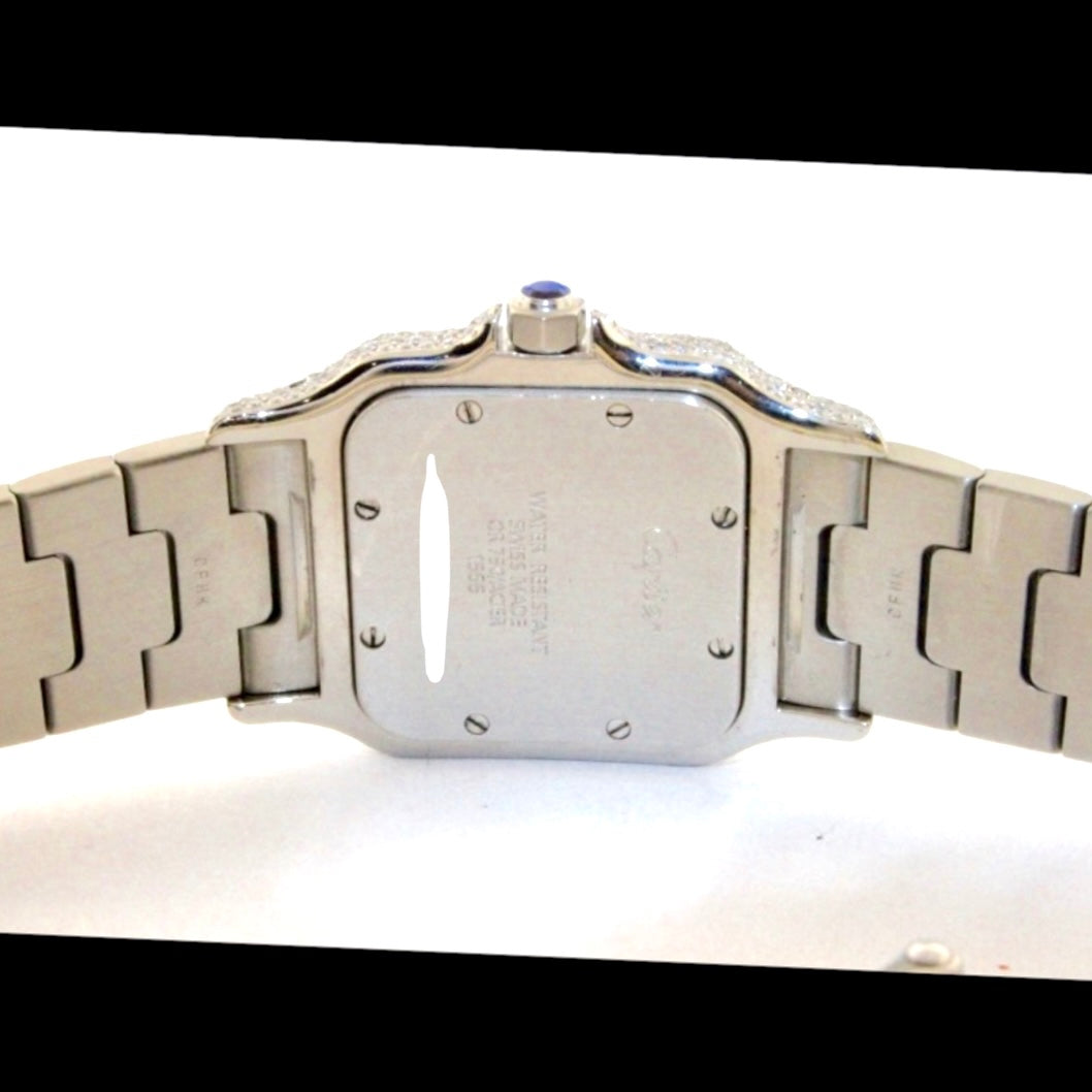 CARTIER SANTOS GALBEE 29mm Quartz 2 Tone 10.20TCW Diamond Watch