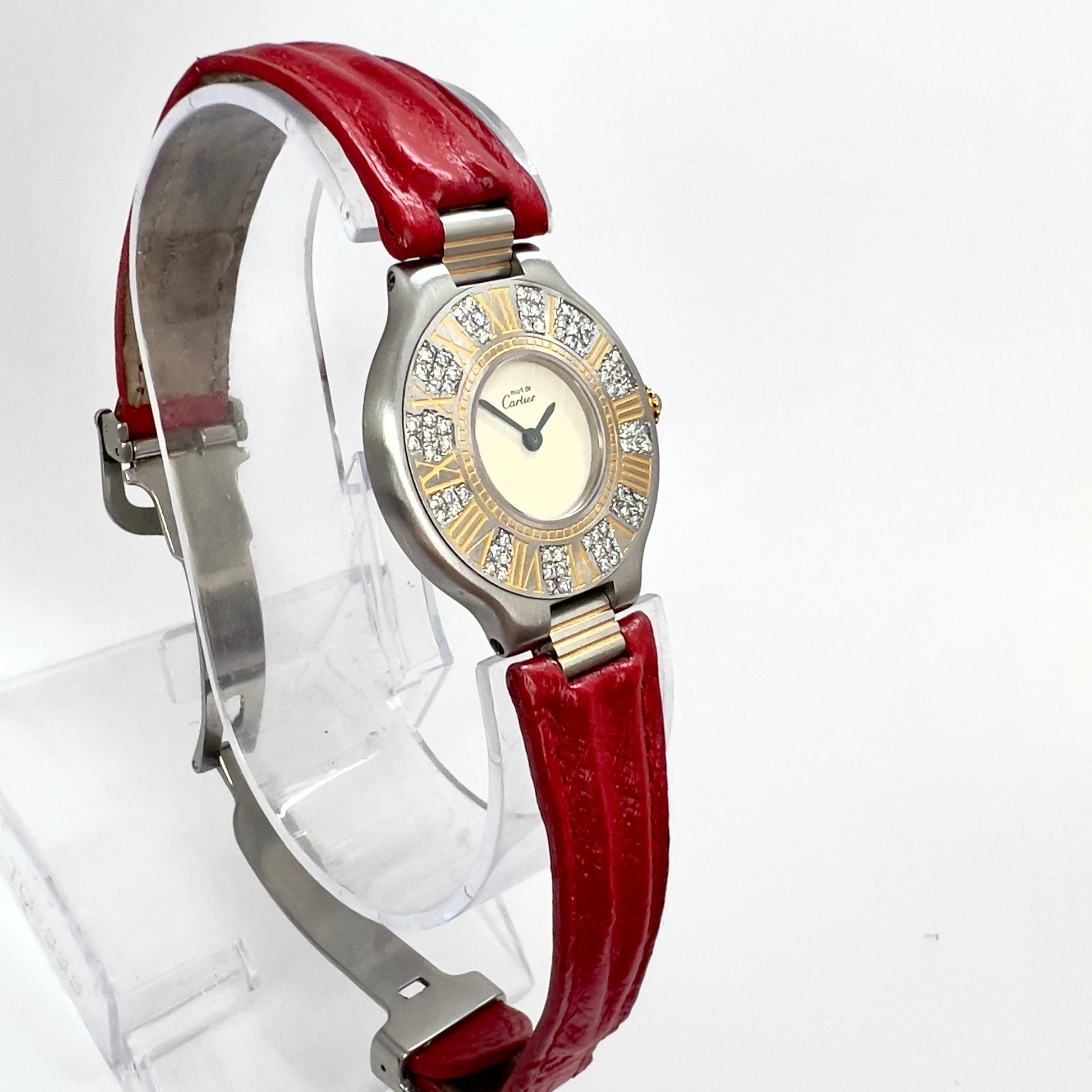 CARTIER MUST 21 Quartz 28mm 0.41TCW Diamond Watch