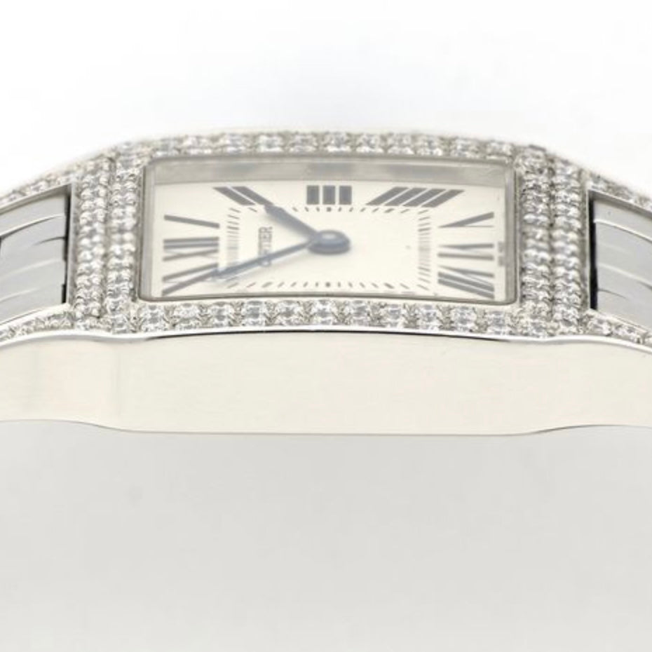 CARTIER SANTOS DEMOISELLE Quartz 26mm Steel DIAMOND Watch