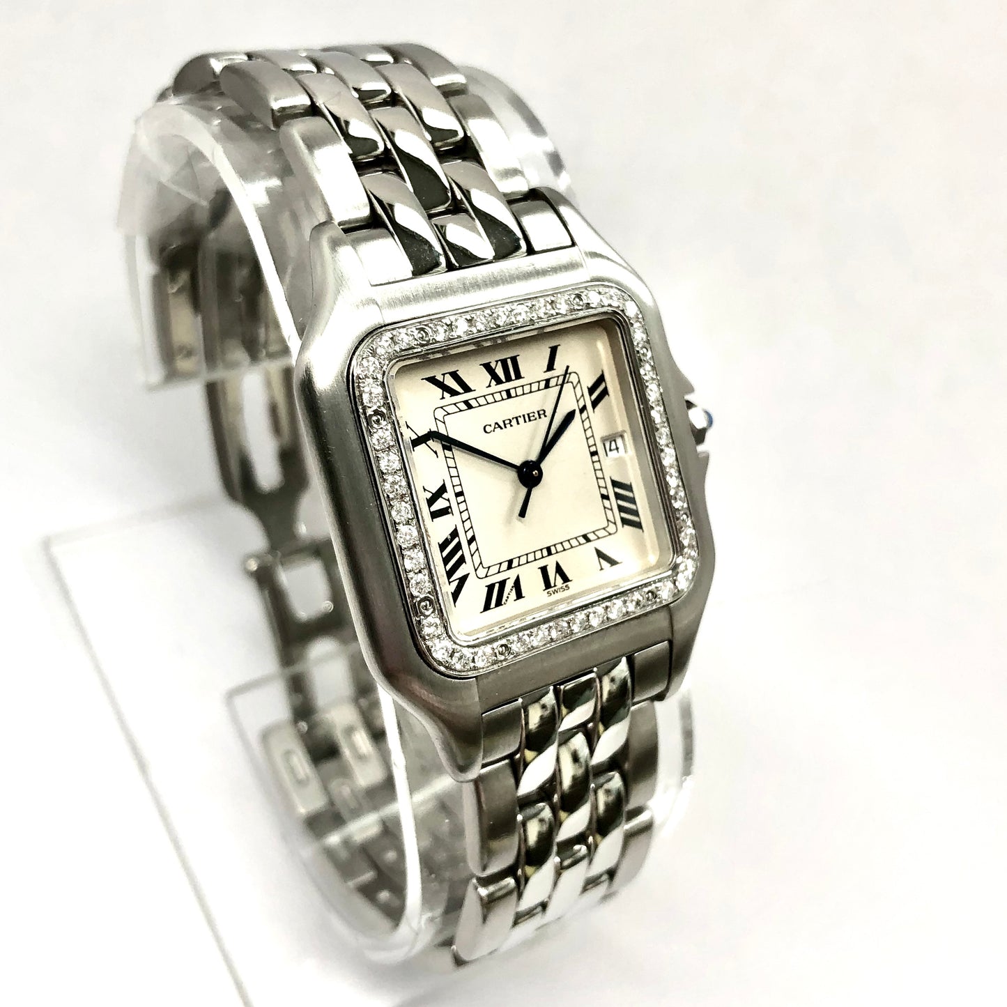 CARTIER PANTHÉRE 29mm Steel 0.55TCW Diamond Watch