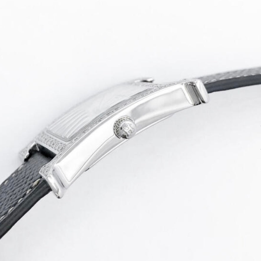 HERMÈS HEURE H Steel 0.91TCW DIAMOND Bezel Watch