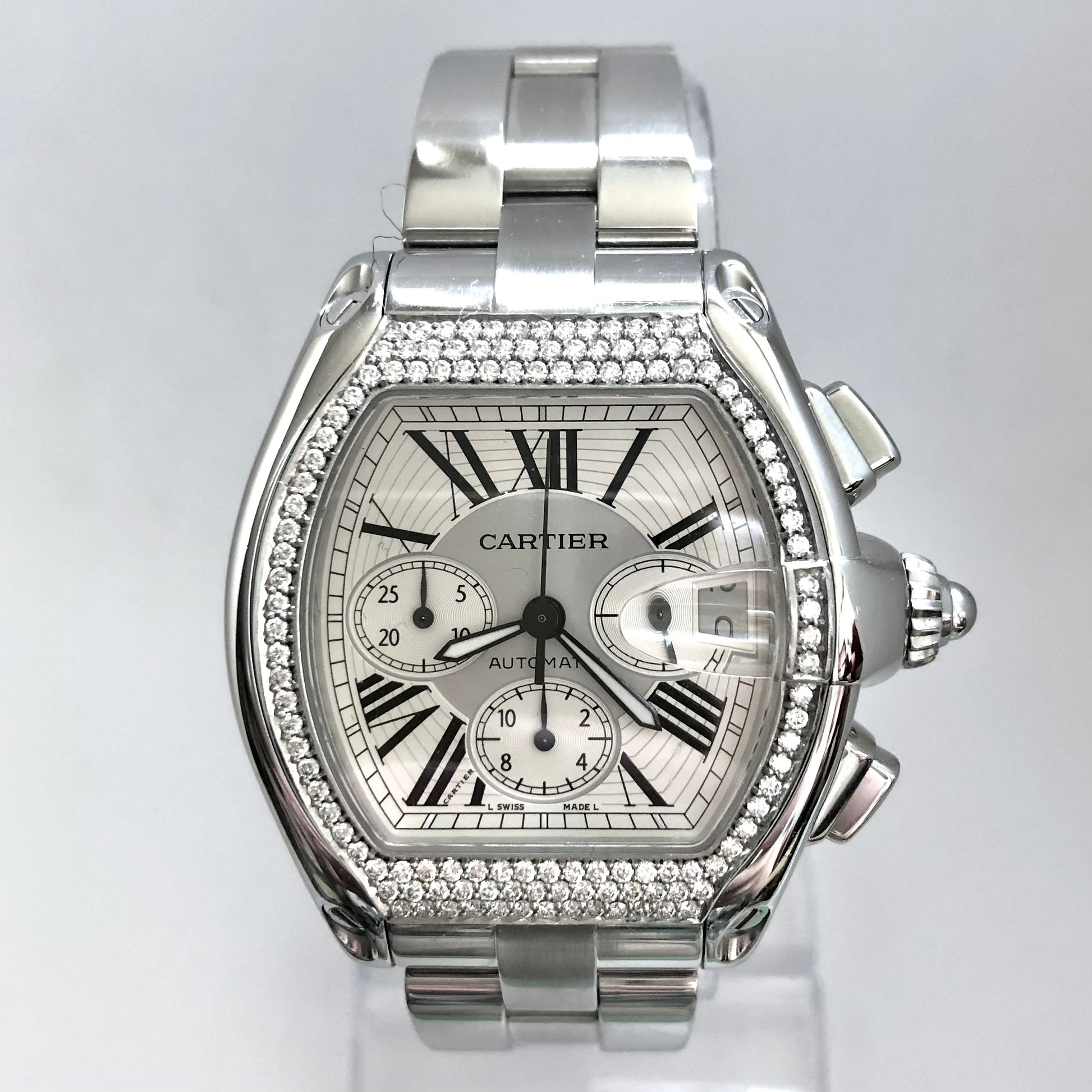 CARTIER ROADSTER Chronograph Diamond Watch
