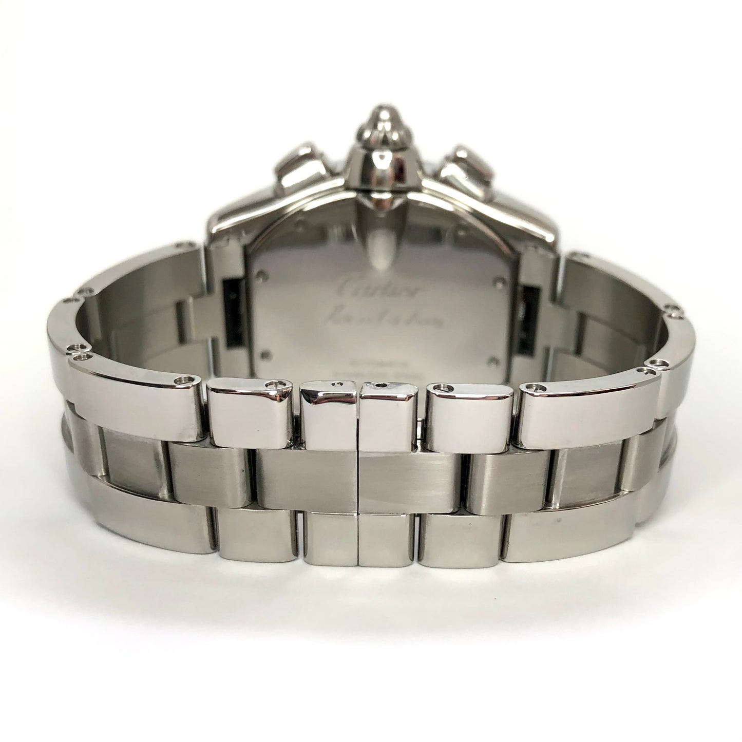CARTIER ROADSTER Chronograph 2618 Automatic 42mm Steel ~4.5TCW Diamond Watch