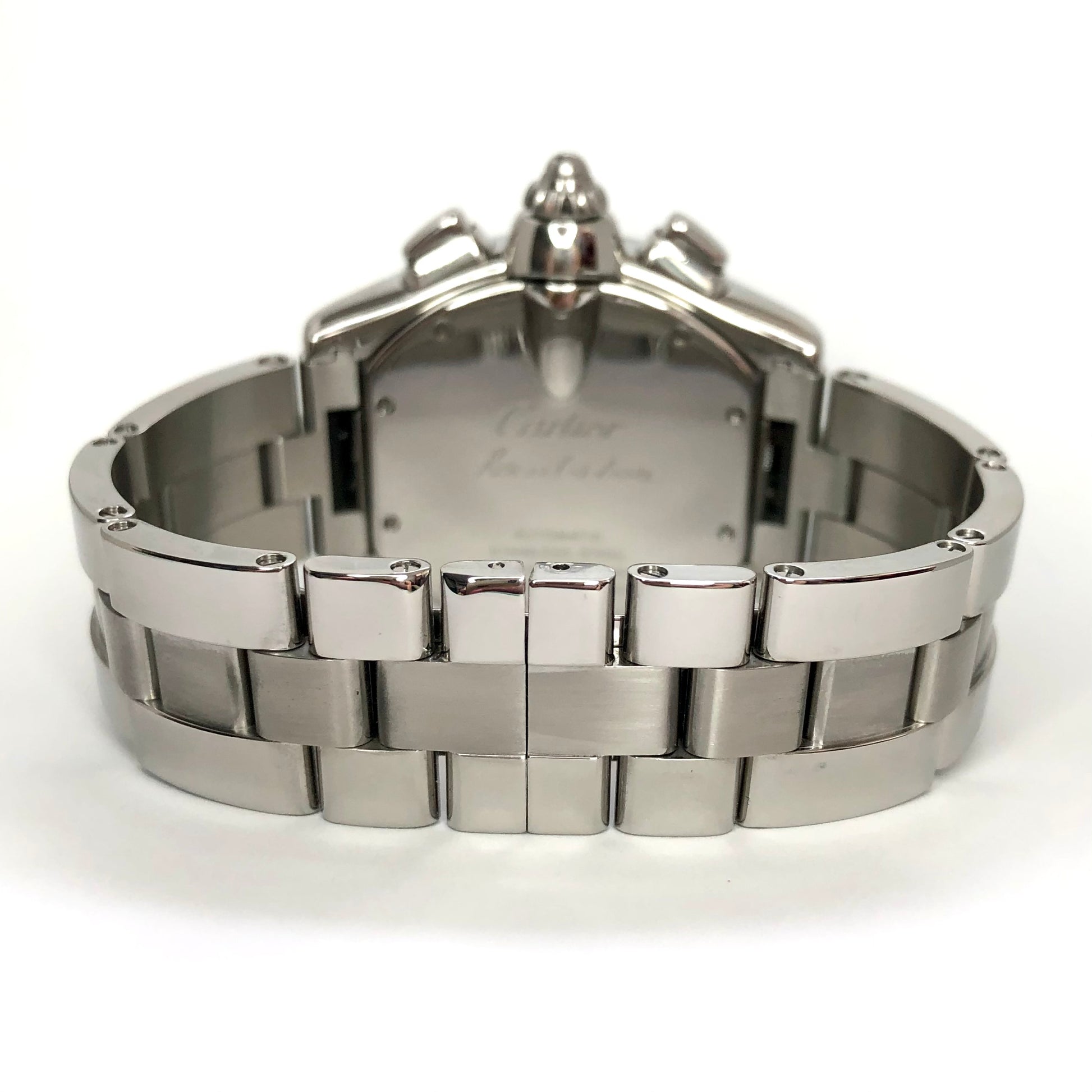 CARTIER ROADSTER Chronograph 2618 Automatic 42mm Steel ~4.5TCW Diamond Watch