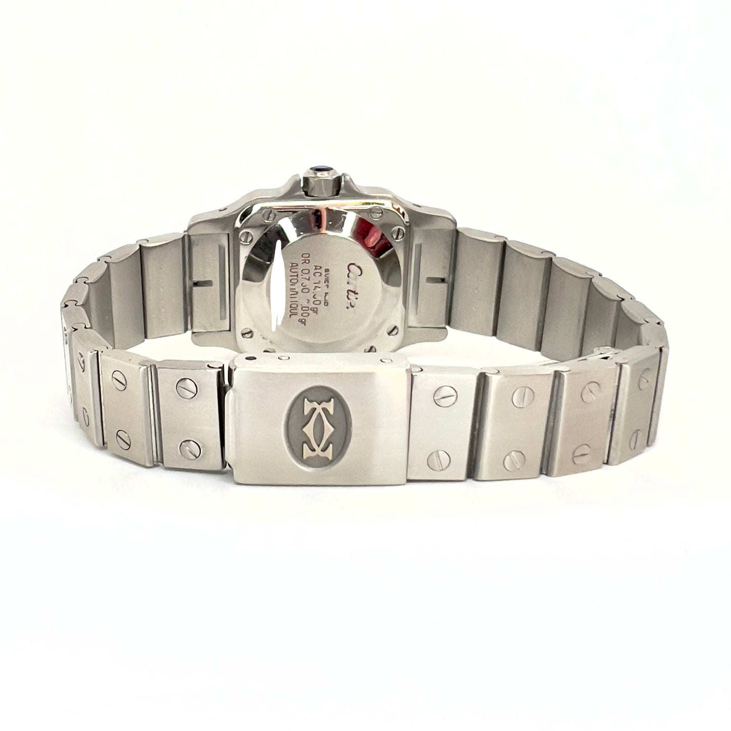 CARTIER SANTOS GALBEE 24mm Automatic Steel 0.69TCW Diamond Watch
