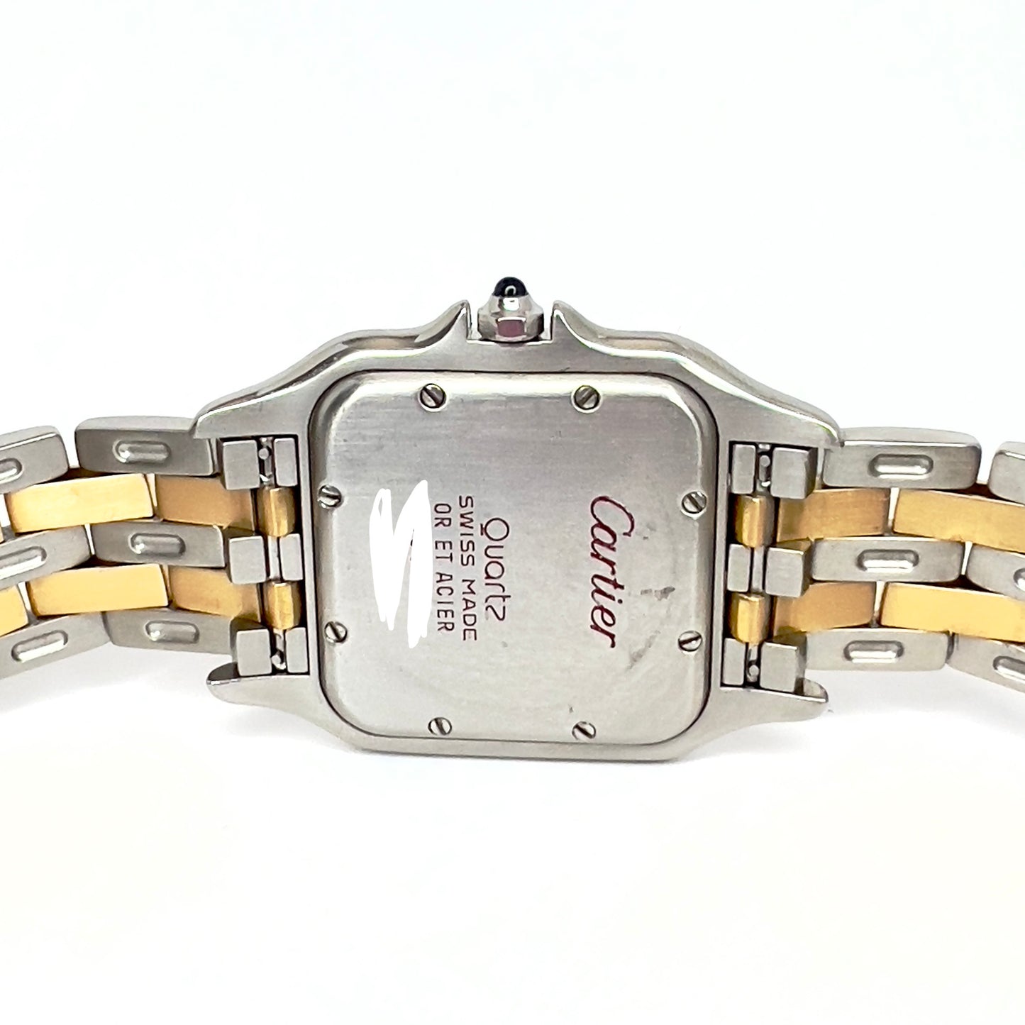 CARTIER PANTHERE 27mm 2 Row Gold Quartz 1.25TCW DIAMOND Watch