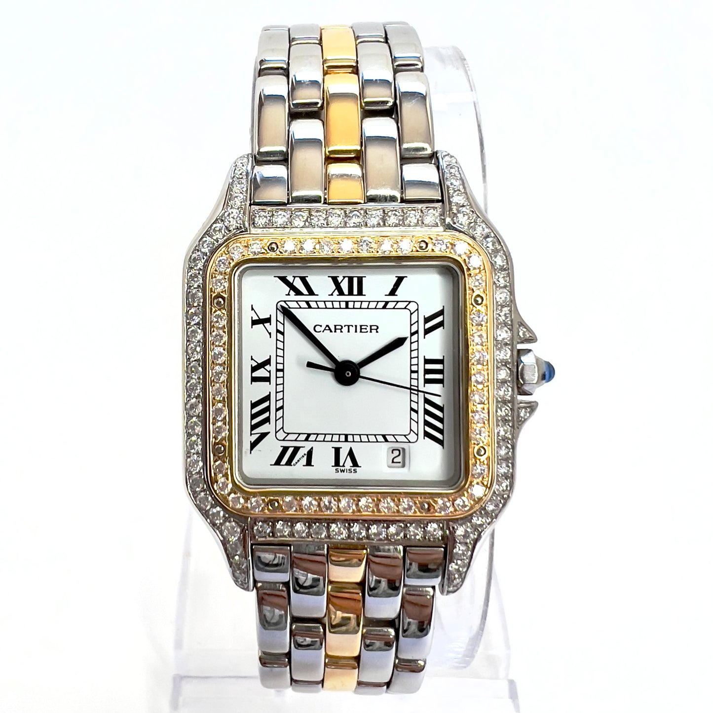 CARTIER PANTHERE Quartz 27mm 1 Row Gold 1.25TCW DIAMOND Watch