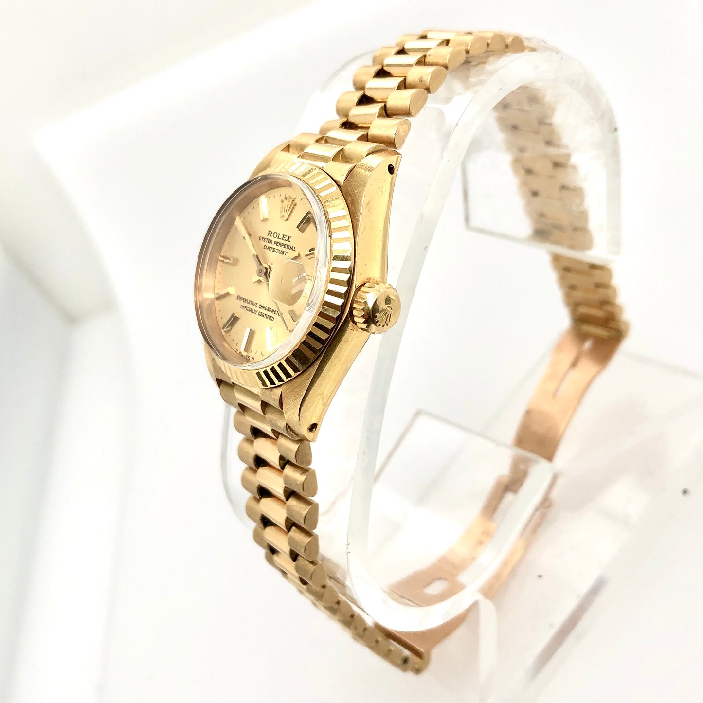 ROLEX OYSTER PERPETUAL DATEJUST Presidential Automtic 26mm 18K Yellow Gold Watch