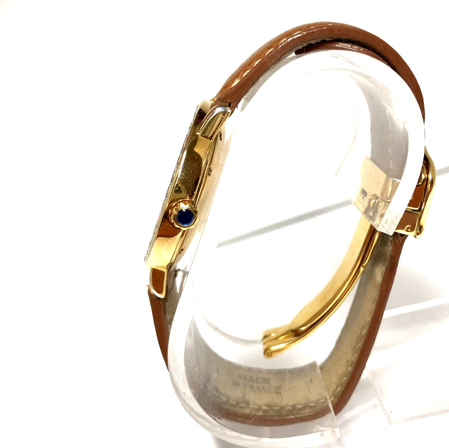 Must De CARTIER Quartz 18K Electroplated 1.59TCW F-G VS-SI DIAMOND Ladies Watch