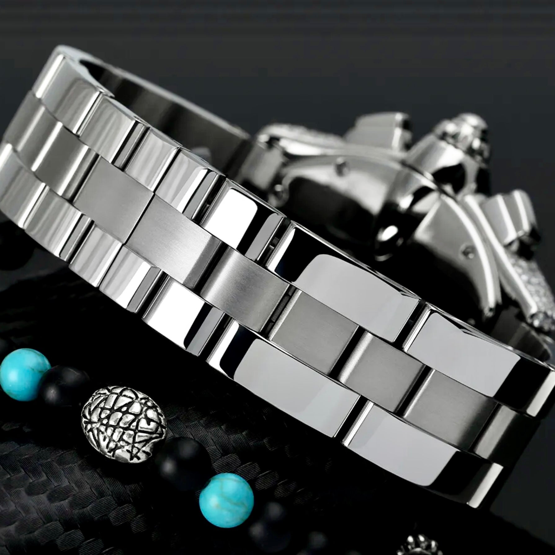 CARTIER ROADSTER Chronograph 2618 Automatic 42mm Steel ~4TCW DIAMOND Watch